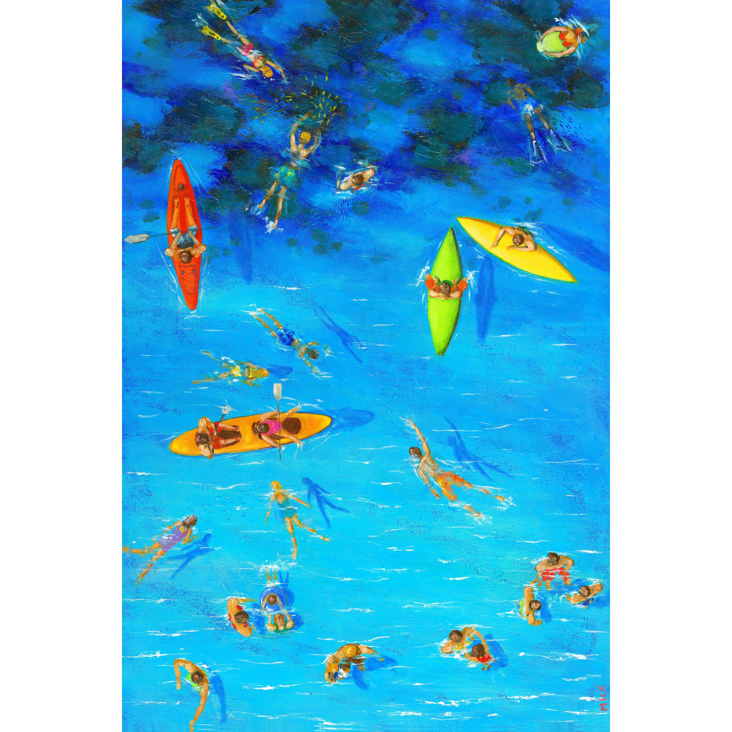 Marmont Hill 'Fun in the Sea' Painting Print on Wrapped Canvas