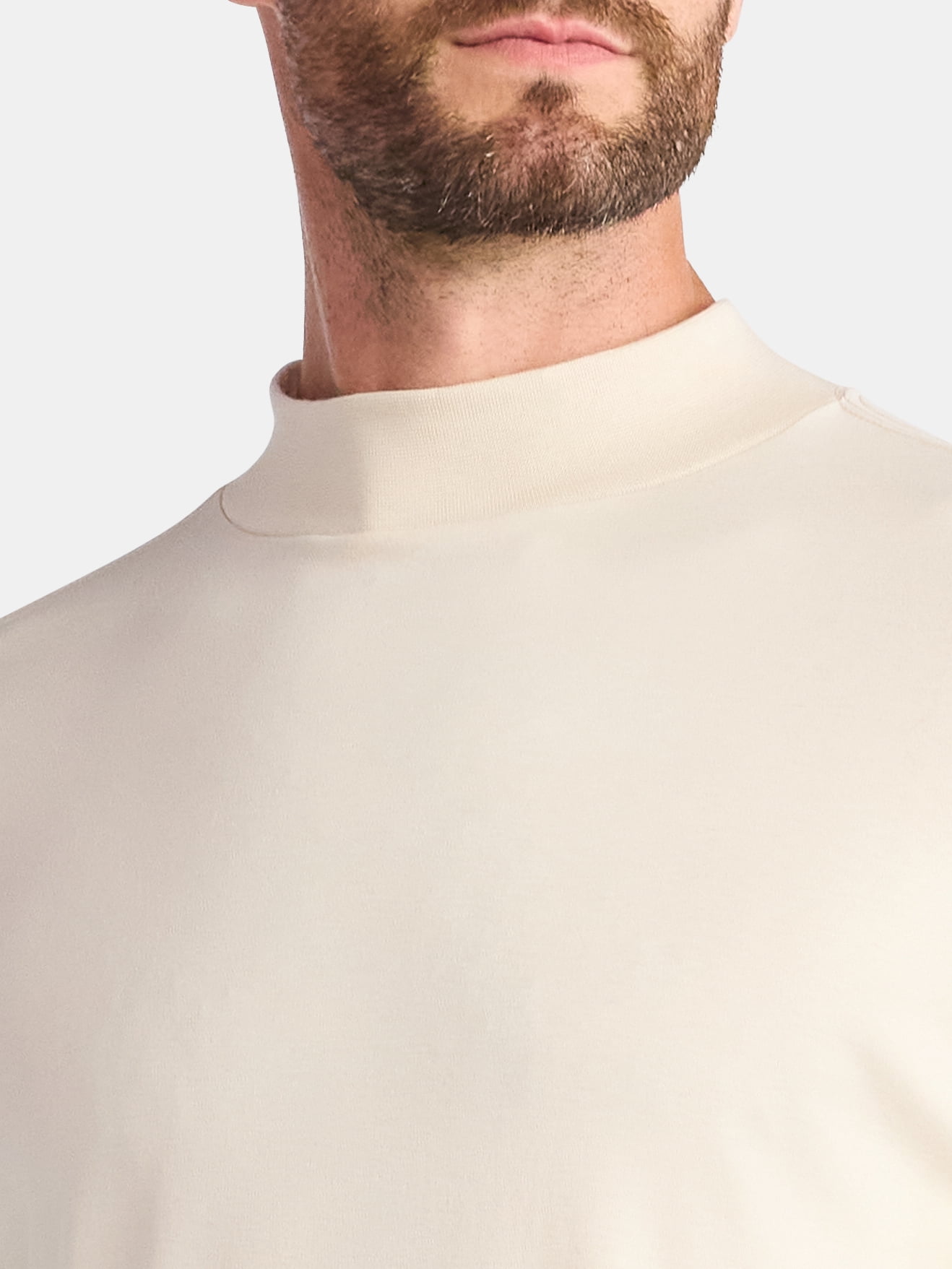 George Men's Mock Neck Pullover with Long Sleeves, Sizes S-3XL