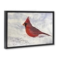 thumbnail image 3 of Stupell Industries Red Cardinal in Snow Animals Painting Black Floater Framed Canvas Art Print Wall Art, 31 x 21, 3 of 9
