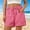 Pink, variant on Paper Bag Waist Pants Women's Shorts High Travel Bermuda Drawstring Knot Front,with Pockets Relaxed Fit Beach Shorts