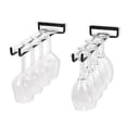 thumbnail image 2 of 5 Pcs Stemware Wine Glass Storage Rack,Wall Mountable Kitchen Storage Rack ,Black,11 Inch / 30cm, 2 of 5