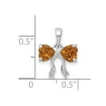 thumbnail image 2 of Finest Gold 14K White Gold Polished Citrine Bow Pendant, 2 of 2