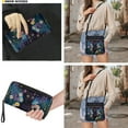 thumbnail image 3 of ZUXONGSY Black Cat Daisy Galaxy Print Large PU Leather Crossbody Bag & Wallet Set for Women, Stylish Satchel with Adjustable Shoulder Strap for Travel & Shopping, 3 of 5
