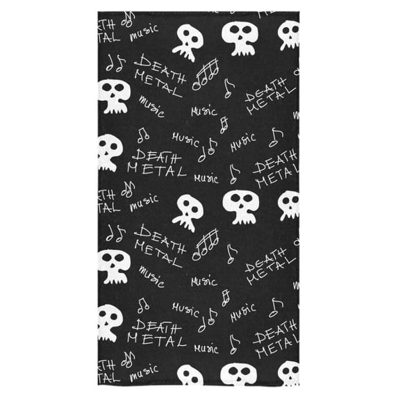 MKHERT Death Metal Texture and Pattern Bath Towel 30x56 Inches Bathroom Towel Beach Sunbath