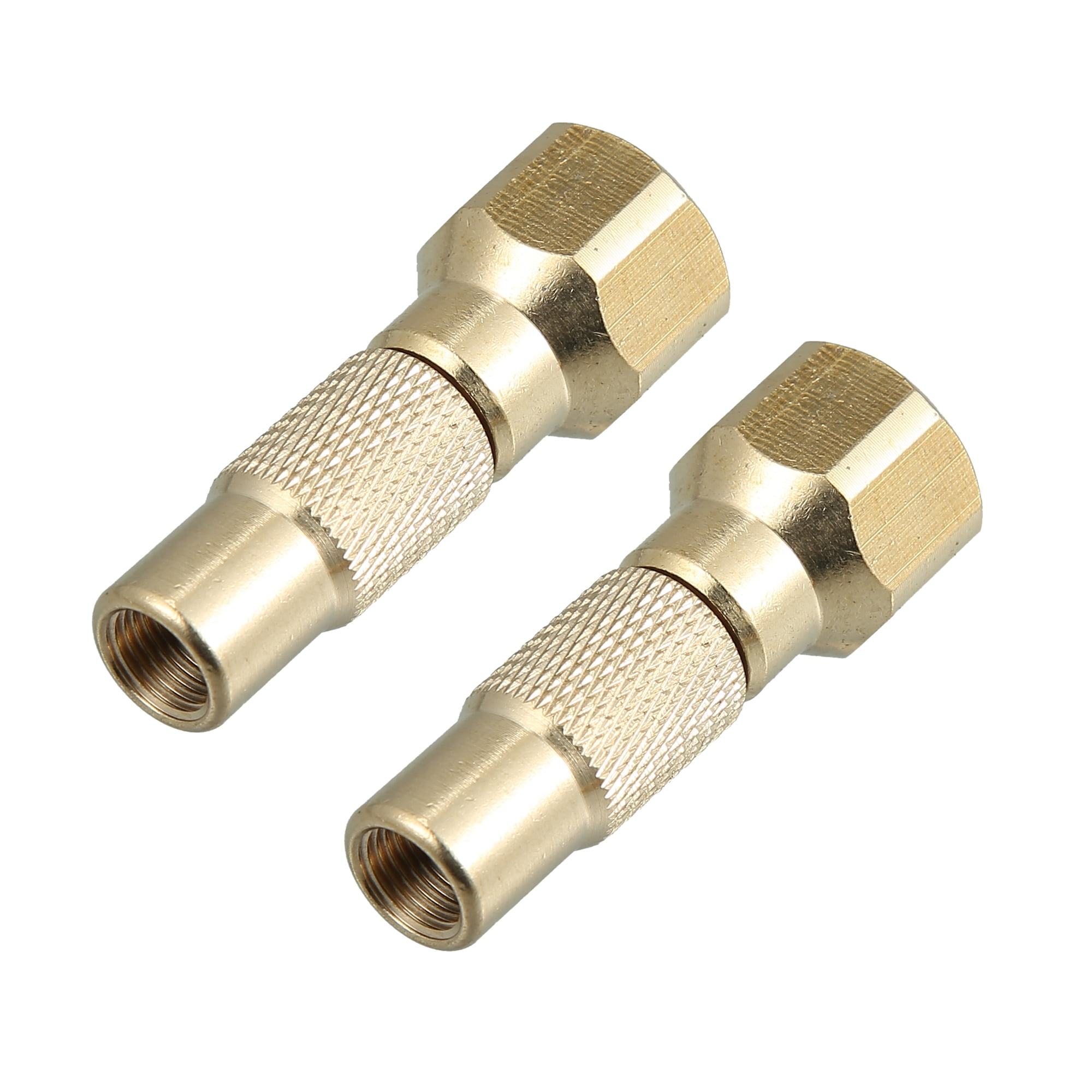 2x Adaptateur Valve Pneu Laiton – Connecteur Pompe à Air, Clip Sur Voiture, 8mm