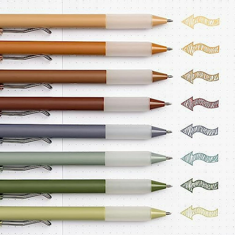 BLIEVE - Earthy Colored Gel Pens With Cool Matte Finish, Aesthetic and Cute  Pens With Smooth Writing For Journaling And Bible Note Taking No Bleed  Through, Drawing Pen, Cute School Supplies 8