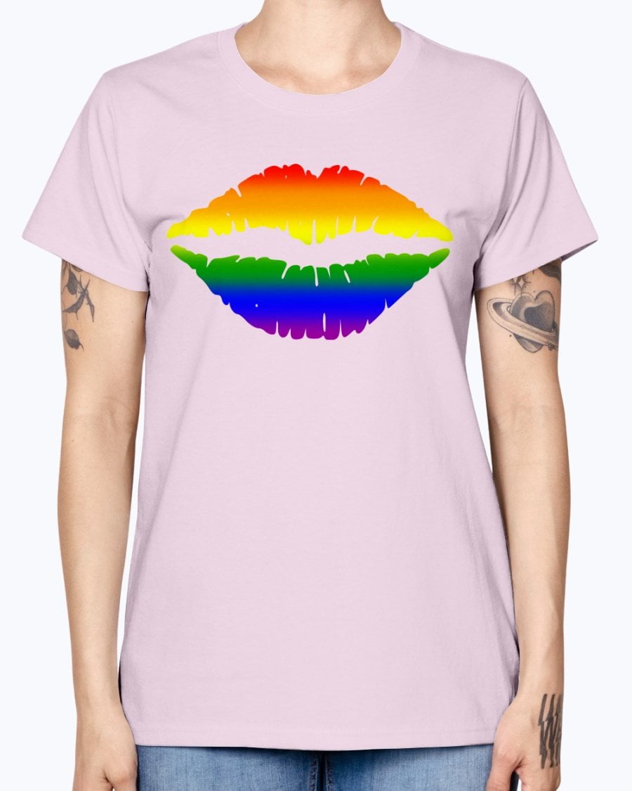 Wedding Goodies - Rainbow Kiss, Rainbow Lips - LGBTQ- -Missy T-Shirt ...