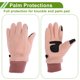 thumbnail image 3 of Guantes de ciclismo de dedo completo para mujer, guantes de motocicleta para escalar, motocicleta, ciclismo, doble forro polar, rosa, talla única, 3 of 6