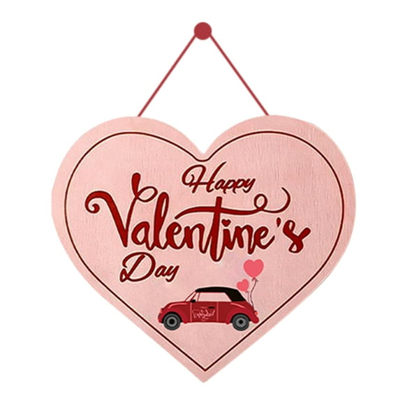 1 piece Valentine's Day decoration Heart shaped door Decoration Wall Decoration Valentine's Day hanging sign family front door party