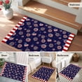 thumbnail image 5 of Entryway Rug 2'x3', 4th of July Small Rug for Kitchen Bathroom Door Mat Indoor Entrance, Navy US Flag Independence Day Stars Red Stripes Non-Slip Area Rugs Floor Mats Carpet Front Door Rugs, 5 of 8