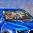 thumbnail image 3 of Binienty Funny Frog Windshield Sun Shades 1 Piece Front Windshield Sunshade Folding Automotive Interior Sun Protection Universal Fit for Auto Truck Van SUV, 3 of 8
