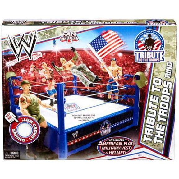 WWE Wrestling Superstar Rings Tribute To The Troops Ring Action Figure Playset