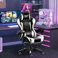 thumbnail image 2 of Silla Gamer Vidita GX2000 ergonómica negra y blanca con tapizado de poliuretano, 2 of 9