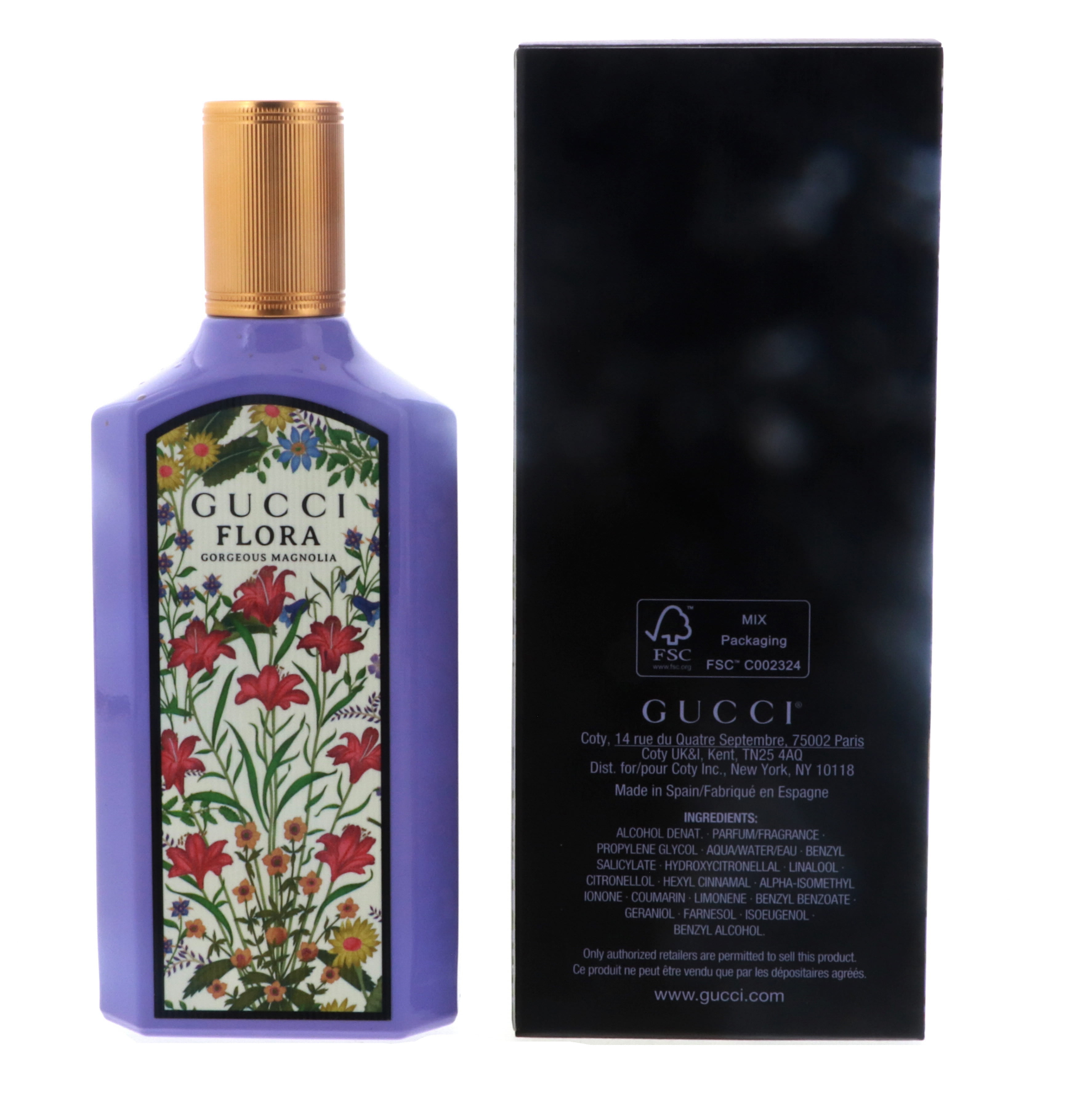 Gucci Flora Gorgeous Magnolia EDP, Floral Fruity Perfume, 3.38 oz