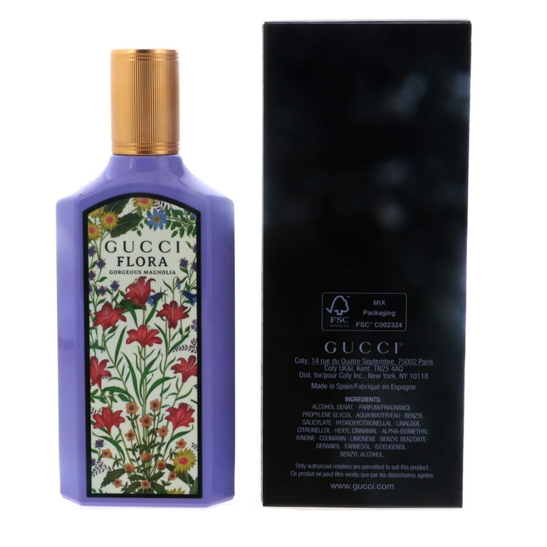 Gucci Flora Gorgeous Magnolia EDP, Floral Fruity Perfume, 3.38 oz