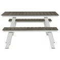 thumbnail image 2 of Pangea Home Jack 3-Piece Modern Aluminum Dining Set in Gray and White Finish, 2 of 3