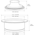 thumbnail image 7 of Black Garbage Disposal Flange and Stopper | Stainless Steel Sink Flange with Nano Surface | Fits 3-1/2 Inch Standard Sink Drain Hole, 7 of 7