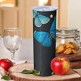 thumbnail image 2 of Butterfly 20 Oz Stainless Steel Skinny Tumbler – Vacuum Insulated Slim Travel Cup with Lid & Stainless Steel Straw, 360° Full Wrap Printed Tumbler for Home, Office & Outdoor Use, Spring, 2 of 6