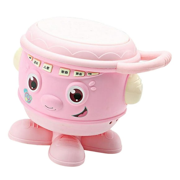 El aprendizaje electrónico juega el juguete musical de inteligencia tambores de música de palmada del bebé, plástico Rosa 2 CUTICAT Batería De Música
