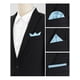 thumbnail image 4 of INSPIRAR CHIC Pañuelos de bolsillo para hombres del Día del Padre, pañuelos de color sólido para bodas, azul cielo, 4 of 4