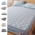 thumbnail image 1 of Ganfancp Sábana Ajustable Funda Protectora para Cama Colchón Bolsillo Sábana Ajustable Invierno Cálido Transpirable Antideslizante para El Cuidado de La Piel Sábana Ajustable Algodón Acolchado Oferta, 1 of 6