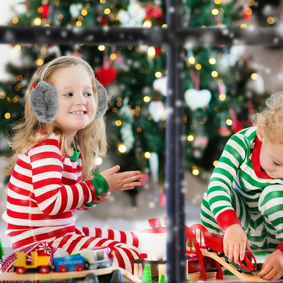 Raindrops 1Pack Fleece Ear Warmer Headband for Toddlers in Grey for Winter Walks