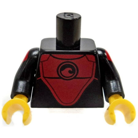 LEGO Black and Red Wet Suit with Wave Logo Loose Torso