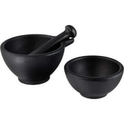 Zassenhaus 3-Piece Mortar and Pestle Set, Cast Iron Grinder Set for Spices and Seeds, Large, 3-Inch