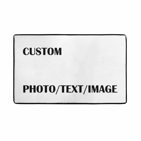Custom Personalized Area Rug, 31x20 Inch Custom Logo Image Text Photo Anti Slip Washable Door Mat, Decorative Carpet for Bedroom Living Room Office Garden Balcony