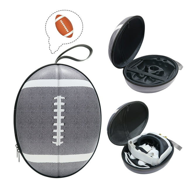 Étui Rigide pour Casque VR Meta Oculus Quest 3, Sangle de Tête, Adapté pour le Voyage et le Rangement à Domicile, Sac de Rugby Portable pour Accessoires Meta Quest 3, Gris