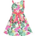thumbnail image 3 of Girls Dress One Shoulder Colorful Flower Dress Birthday Party 6 Years, 3 of 6