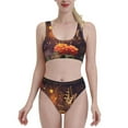thumbnail image 2 of Picia Butterfly Sitting on a Flower Women's High Waisted Bikini Scoop Neck Swimsuit Two Pieces Bathing Suit-Small, 2 of 8
