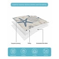 thumbnail image 5 of Blue Beige Coastal Twin XL Size Down Alternative Comforter,Lightweight Comforter Quilt Bedding Set with Pillow Shams Summer Beach Starfish Coral Nautical Rustic Bed Comforter Duvet Insert 68"x98", 5 of 7