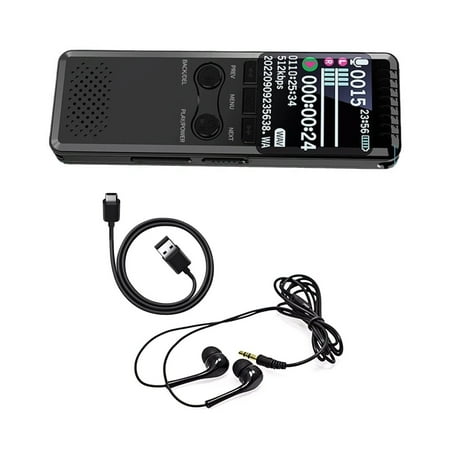 CSYANXING Lecture Recorder 3072Kbps PCM Recording A B Repeat Playback for Language Learning Effective Study Aid Black Finish