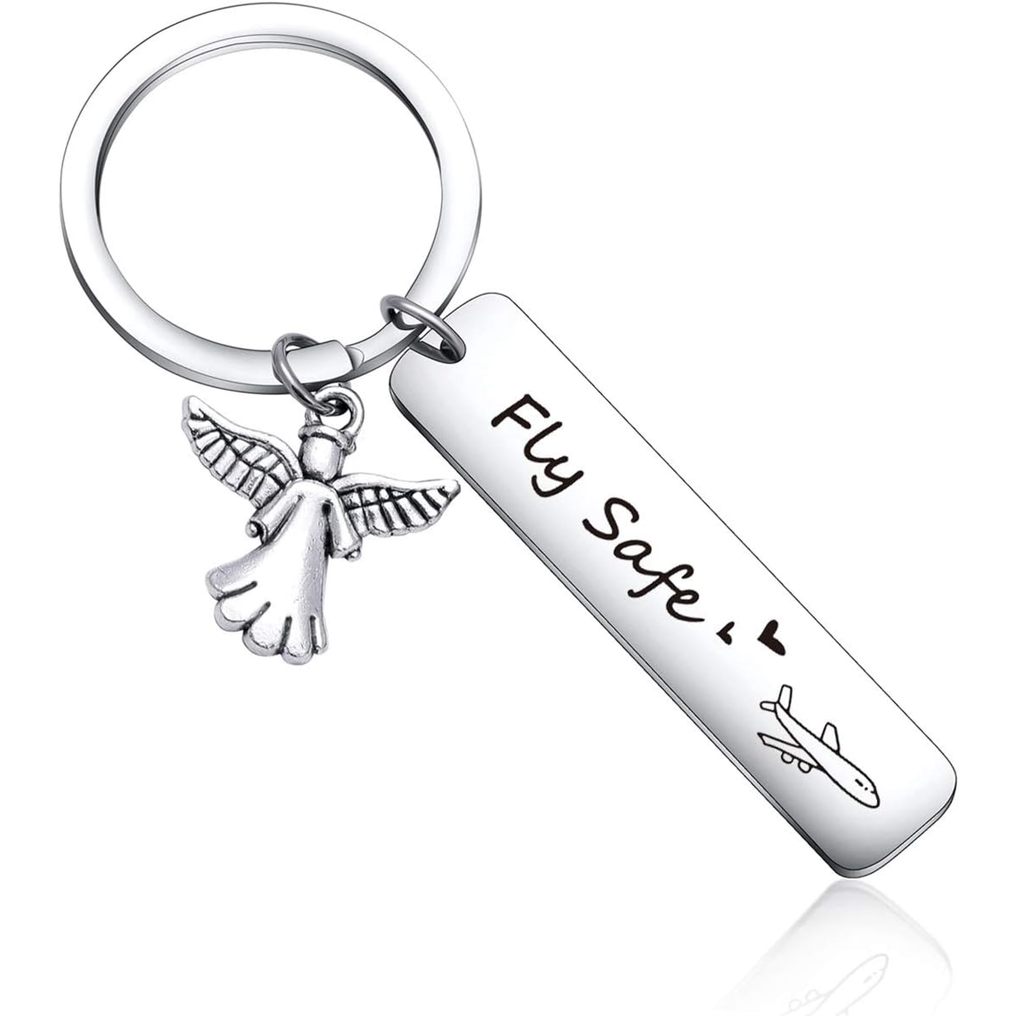 Pilot Boyfriend Keychain Traveler Gift Flight Attendant Gift Husband Gift Vacation Keychain Safe Trip Gift Tour Guide Keychain AF Pilot Gift hristmas keychain BFF Gift Airline Worker Gift