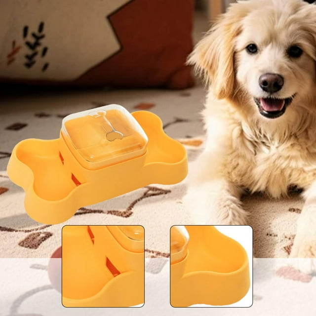 Dispensador de golosinas para perros, comedero para gatos, comedero lento con dispensador de golosinas antigoteo, juguete interactivo para perros de