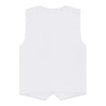 thumbnail image 5 of Likimi Children Girls Boys T Shirts Formal Vest Elegant Button Down Crew Neck Solid Color Sleeveless Casual Fashion Shirts White Size 9-10 Years, 5 of 6