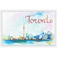 thumbnail image 2 of "Toronto Skyline - Watercolor" Framed Painting Print, 2 of 5