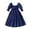 Navy, variant on Bmisegm Toddler Dresses Girls Chiffon Ruffle Square Neck Short Sleeve Solid A Line Girls Summer Dress