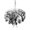 White, variant on Outdoor Tablecloth with Umbrella Hole Zipper Modern Tree Branches Round Tablecloth 54" Waterproof Outside Table Cloth Contemporary Black Botanical Patio Table Cover Tablecloths for Picnic Party