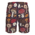 thumbnail image 6 of Kdxio Forest Wild Mushroom Pattern Mens Casual Shorts - Drawstring Summer Beach Sports Shorts for Men, 6 of 9