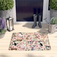 thumbnail image 2 of Chihuahua and Flower Florals Flannel Non Slip Door Rugs,Washable Door Mats Indoor,Decorative Door Mats,Dirt-Resistant and Absorbent Doormat for Entrance,Bedroom,Kitchen,Bathroom,23.5x16in(60x40cm), 2 of 5