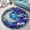 Moon, variant on Round Area Rug, Dragonfly4 Non-Slip Floor Mat, Soft Washable Carpet for Living Room Bedroom Decor 39 Inch