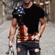 thumbnail image 2 of Playeras Deportivas De Verano Para Hombre, Moda Informal, Cuello Redondo, Impresión Digital 3D, Día De La Independencia, Camiseta De Manga Corta, 2 of 5