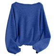 thumbnail image 3 of Women's Bow Tie Front Cardigan Sweater Long Sleeve Knit Sweaters Top Color: Blue Size: L, 3 of 7