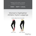 thumbnail image 2 of MeMoi Women's Highlighter Athletic Nylon Leggings - Womens - Female (Medium/Large, Neon Yellow), 2 of 7