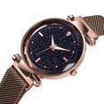 thumbnail image 1 of Reloj de pulsera con imán de aleación de cuarzo y cielo estrellado para mujer de moda simple (café), 1 of 5
