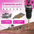 thumbnail image 3 of Generic Pink Tool Kit with 20V Cordless Drill(265in-lbs), Pink Drill Set for Women,Lady's Home Tool Kit for DIY, 3 of 8