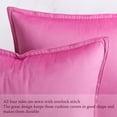 thumbnail image 5 of PiccoCasa 16"x16" Decorative Velvet Throw Pillow Covers Soft Square Cushion Cover 1Pcs Hot Pink, 5 of 7