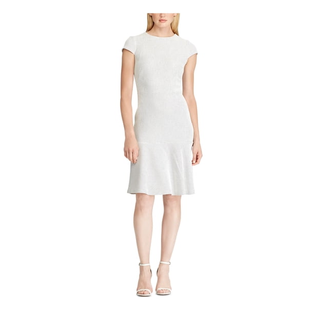 white fit and flare dress knee length RALPH LAUREN Womens Cap Sleeve + Polka Dot 2 xx13Oct2025